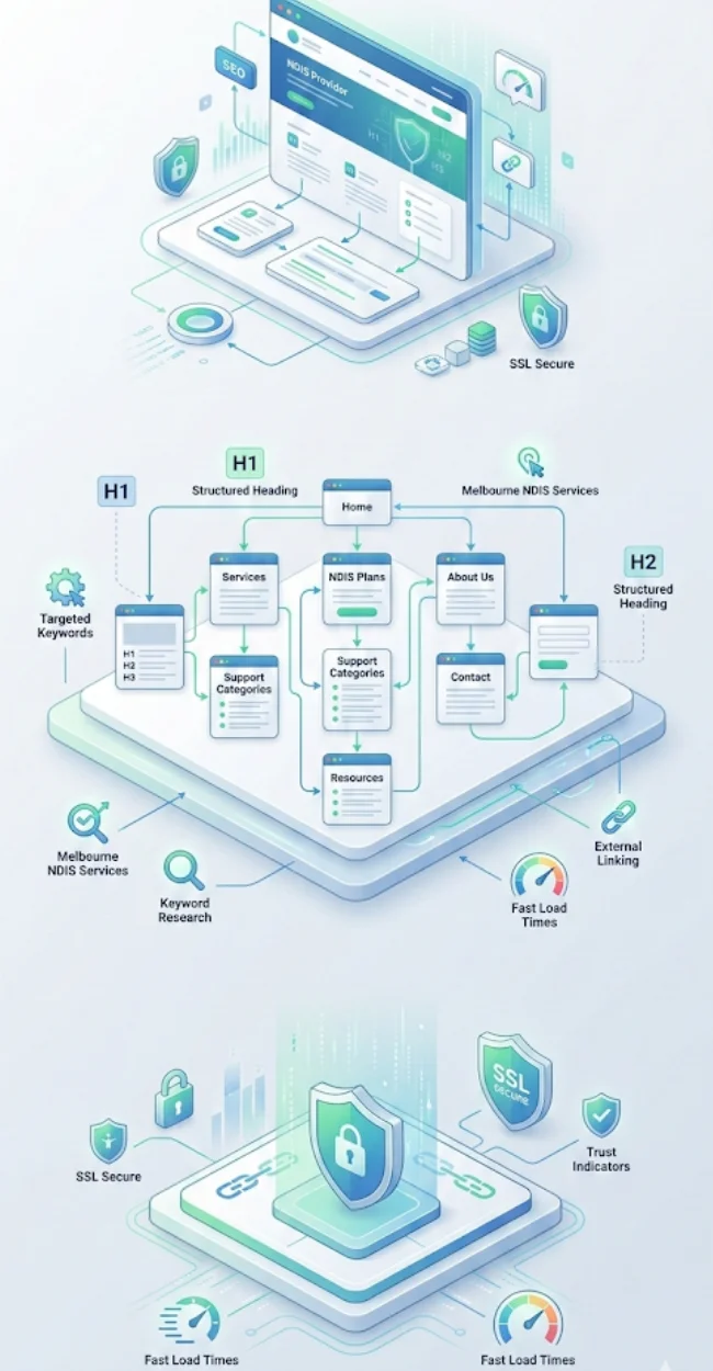 SEO optimised NDIS website architecture Melbourne