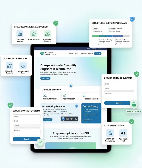 NDIS compliant website structure for Melbourne providers