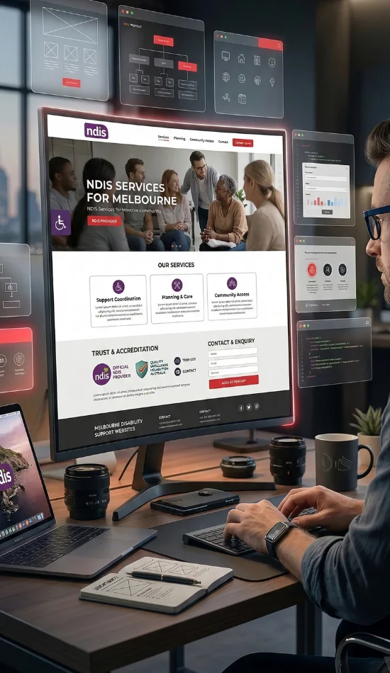 NDIS website design consultation with Melbourne disability provider