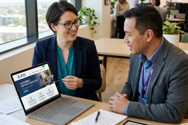 NDIS website accessibility design consultation with disability provider