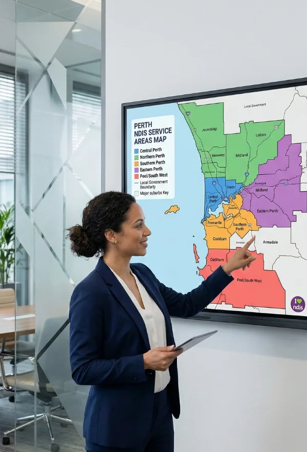 Perth NDIS website service areas map