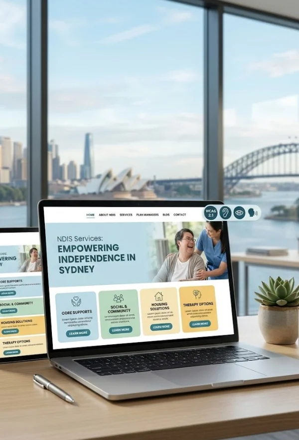User friendly NDIS website layout Sydney