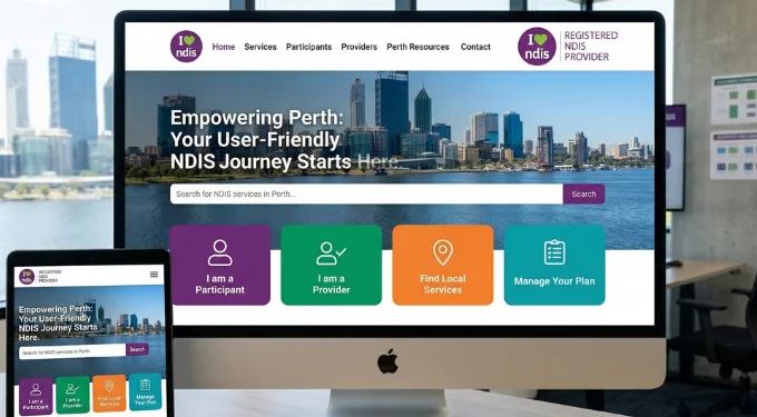 User friendly NDIS website layout Perth