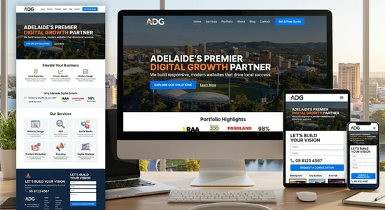 web design Adelaide responsive business website example for local companies