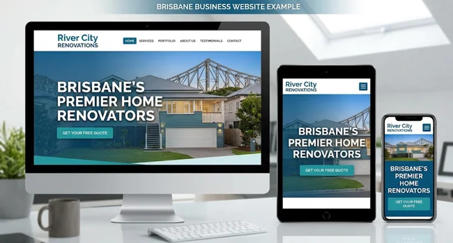 website design Brisbane business website example responsive layout for local companies