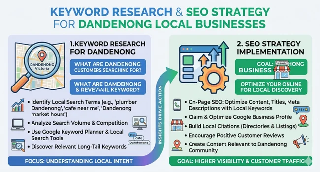 Keyword research and SEO strategy for Dandenong local businesses
