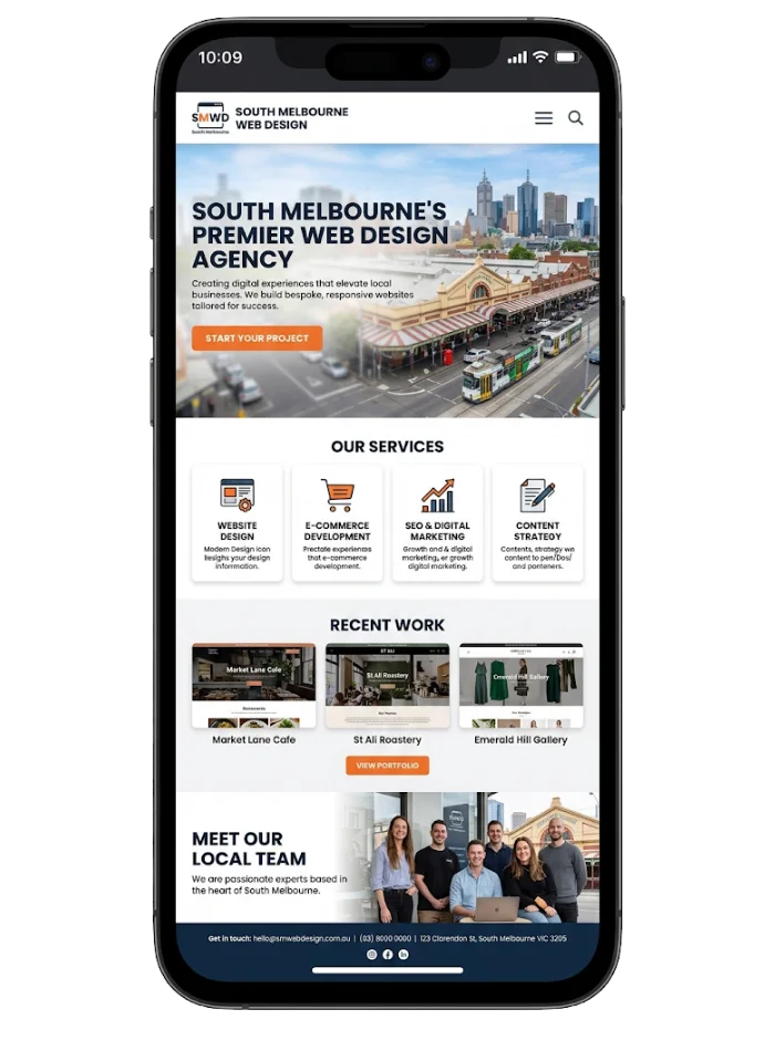 Website design South Melbourne — professional website example for South Melbourne local businesses