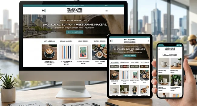 eCommerce website design Melbourne — responsive online store example for Melbourne businesses