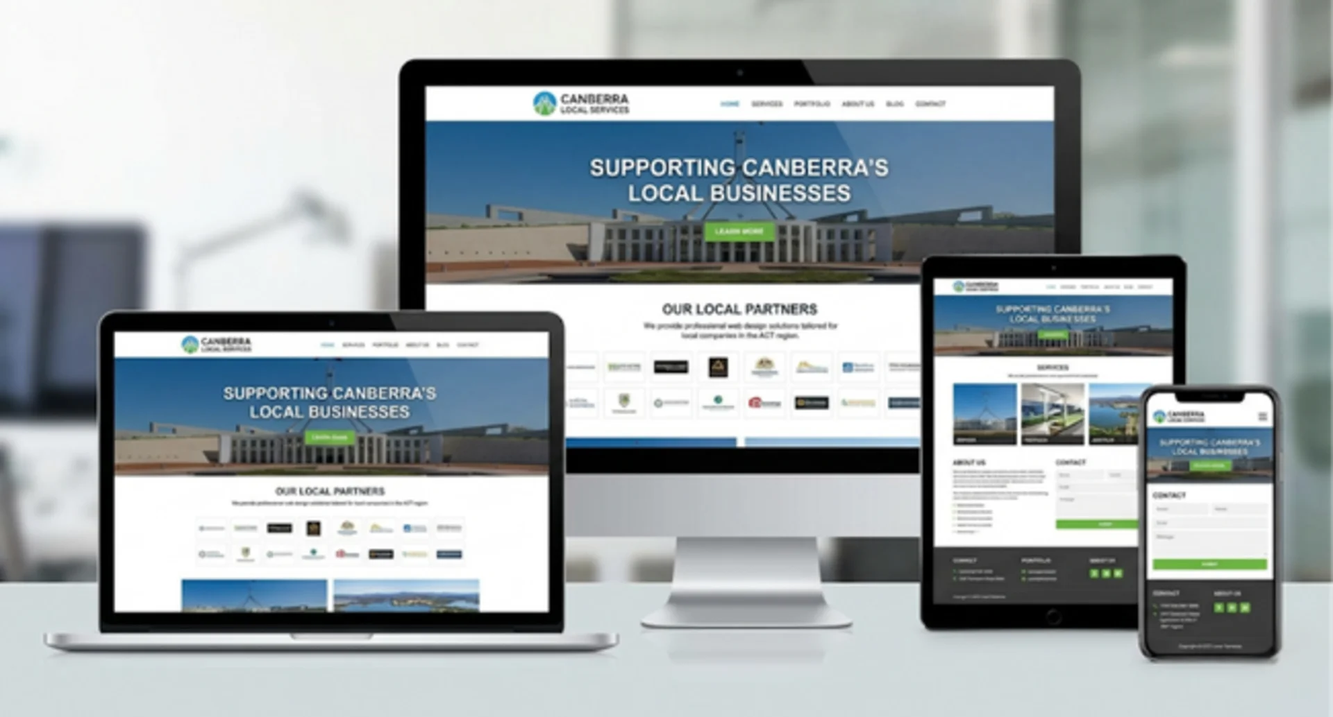web design Canberra responsive business website example for local companies