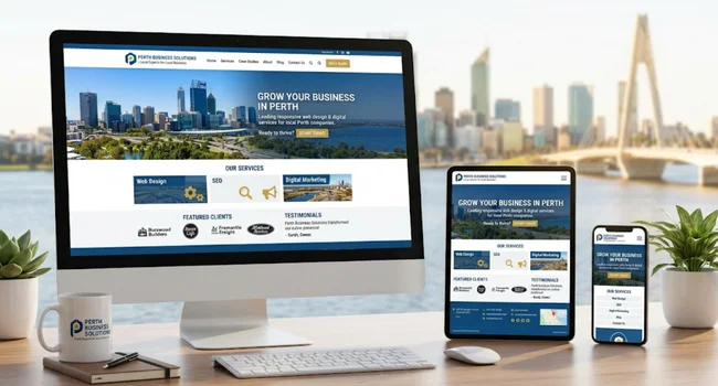 web design Perth responsive business website example for local companies