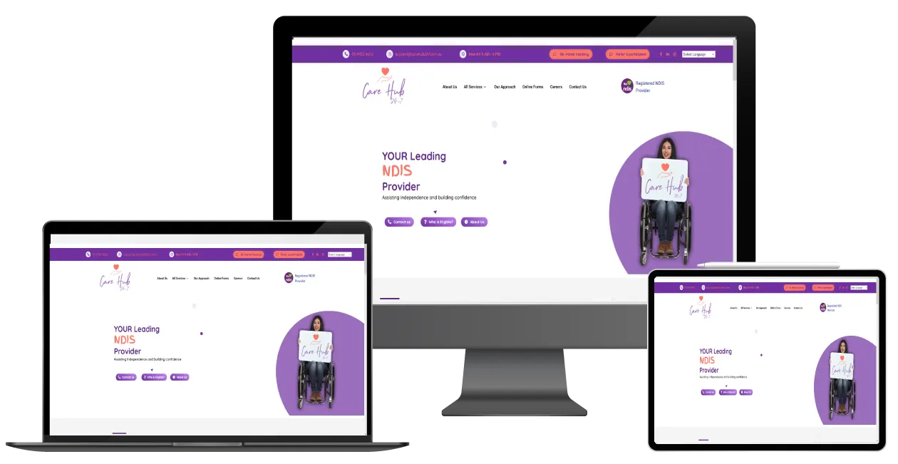 Care Hub 24/7 NDIS provider website design