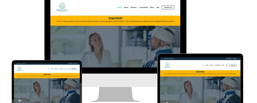 NDIS website responsive design